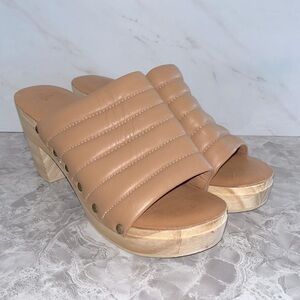 NEW Beek roller wooden platform heels sandal sz 11